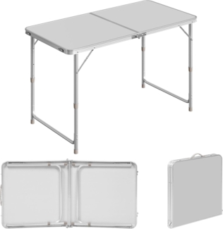 Woltu Campingtisch (1-St), Klapptisch, höhenverstellbar, aus Aluminium MDF