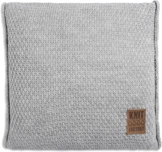 Knit Factory Jesse Kissen 50x50 cm Glatt Grau