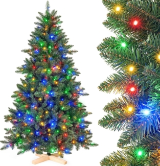 Yorbay Künstlicher Weihnachtsbaum LED Weihnachtsbaum 150-210 cm, Zweifarbiges Licht, 10 Lichtfunktionen (inkl. Dauerlicht, Blinken, sanfte Übergänge)