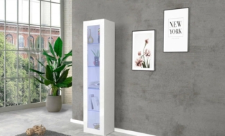 Dmora - Schuhregal Piero, Mehrzweckschrank mit 2 Türen und 1 Klapptür, Schuhregal für den Eingangsbereich, 100 % Made in Italy, 120 x 27 x 108 cm, glänzend weiß,