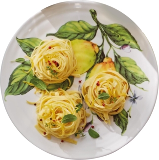 Hagen Grote Salatschüssel Salatschale: Eindrucksvolles Zitronen-Geschirr mit italienischem Dekor, (1-tlg)