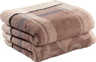 Erwin Müller Duschtuch Duschtuch "Ludwigsburg" 2er-Pack, Frottier (2-St), Walk-Frottier Karo