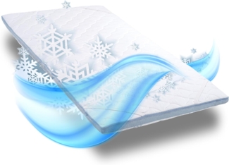 Kaltschaumtopper CloudComfort Cool 180 x 200 cm H2/H3, Höhe 7 cm, Härtegrad H2/H3, 7-Zonen Topper mit Sommer- und Winterseite