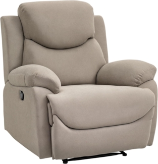 HOMCOM Relaxsessel Einzelsofa Liege 150° neigbar Fernsehsessel Leinen Beige 97 x 96 x 105,5 cm