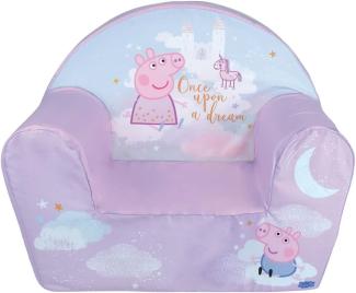 Fun House Peppa Pig Clubsessel Herkunft Frankreich Garantie für Kinder L 52 x T 33 x H 42 cm, Legierter Stahl, blasslila