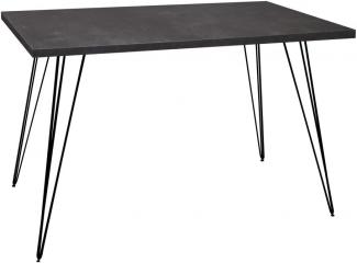 Esstisch schwarz matt 140x90 cm Big System Draht-72-A 140x90 starr