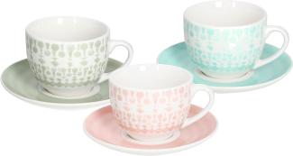 Tognana ME085075598 Set aus 6 EspressoTasse mit Untertassenn CC 200 Gipsy Soft, Porzellan