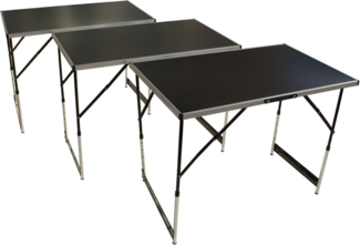 Tapeziertisch 3-teilig, Mehrzwecktisch höhenverstellbar, Tapeziertisch klappbar