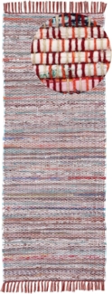 carpetfine Teppich Kelim Chindi, Wendeteppich, rechteckig, Höhe: 6 mm, handgewebt, Fleckerlteppich mit Fransen, auch vielen in Läufergrößen