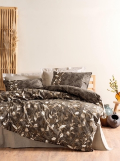Ranforce Doppel-Bettbezug-Set (DE), 'Foresta', Beige, Braun