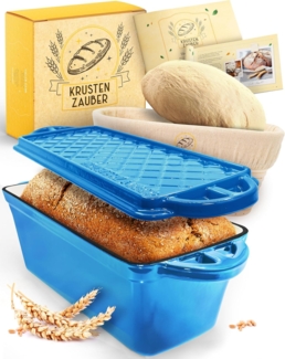 Krustenzauber Brotbackform Brotbackform Gusseisen Topf Brot Backen [inkl. Gärkorb]