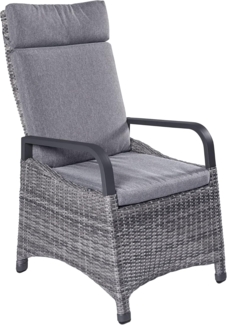 LC Garden Gartenstuhl Komido Dining Positionsstuhl Verstellsessel grau-mix (Positionsstuhl)