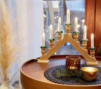 Hellum Holzleuchter nat 873207