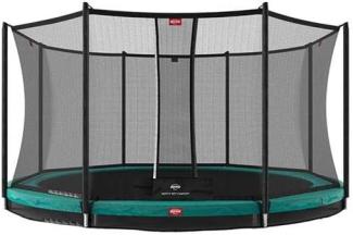 BERG Trampolin InGround rund 430 cm grün mit Sicherheitsnetz Comfort Favorit