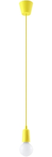 Pendelleuchte, Gelb, H 90 cm, 1-flammig, PVC