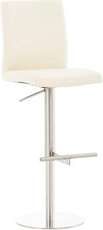 Barhocker Cadiz Kunstleder edelstahl creme