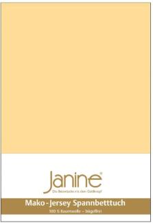 Janine Mako-Jersey Spannbetttuch Spannbettlaken 100% naturreine Baumwolle 90-100cm x 190-200cm 23 vanille