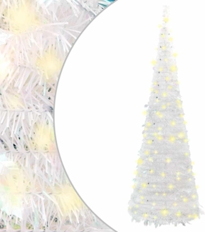 vidaXL Pop-Up-Weihnachtsbaum Künstlich 50 LEDs Weiß 120 cm 357752