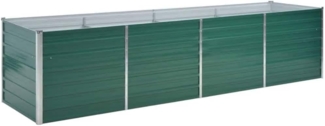 vidaXL Garten-Hochbeet Verzinkter Stahl 320x80x77 cm Grün 44845