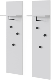 Garderobe Siri Weiß Set mit 2 Wandgarderoben Vicco