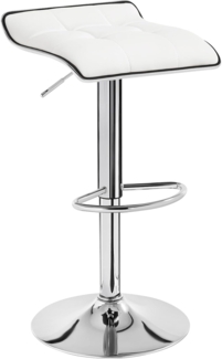 Woltu Barhocker (1 St), Barstuhl aus hochwertigem Kunstleder, verchromter Stahl