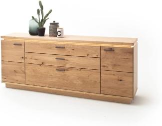 Sideboard Burgos 8 Balkeneiche Bianco teilmassiv 210 x 84 x 44 cm Kommode