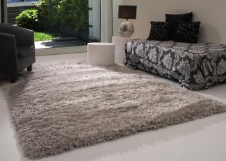 Hochflor Teppich Pindos, Farbe: silber, Größe: 240x290 cm