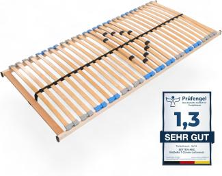 MaDeRa 7 Zonen Lattenrost zur Selbstmontage, mit 28 Leisten, extra stabil durch durchgehende Holme, 90x220