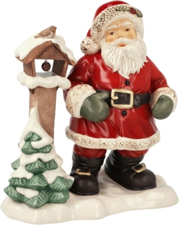Goebel Figur Ein Liedchen für Santa, Weihnachtsmann, Steingut, Bunt, 24 cm, 66704181