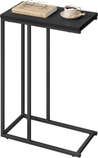 WOLTU® Beistelltisch Kaffeetisch Couchtisch Sofatisch Nachttisch Betttisch Laptoptisch, Gestell aus Metall, Tischplatte aus Holz, 45 x 25 x 63,5 cm(BxTxH), Schwarz, TSG17sz