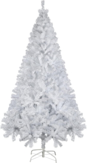 Salcar Künstlicher Weihnachtsbaum Künstlicher Tannenbaum Weihnachtsbaum Weiß Christbaum mit Ständer, Nordmanntanne, 210cm, 1025 PVC Nadeln, für Zuhause, Wohnzimmer, Hof, Weihnachtsfeier