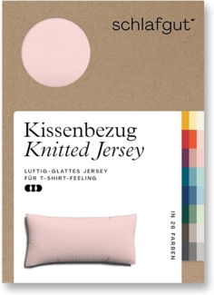 Schlafgut Kissenbezug Knitted Jersey aus Bio-Baumwolle mit Elasthan, bügelfrei, (1 Stück), besonders fein gestrickt, Kissenhülle mit farbigem Reißverschluss