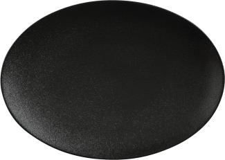 Maxwell & Williams AX0205 CAVIAR BLACK Platte oval, 30 x 22 cm, Premium-Keramik