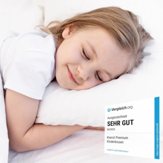 KNERST Kopfkissen Kinderkopfkissen, Füllung: FitForm Technologie – 100% Polyester, Komfortkissen Kinder für optimale Stützkraft, Kinderkopfkissen für weiche Träume