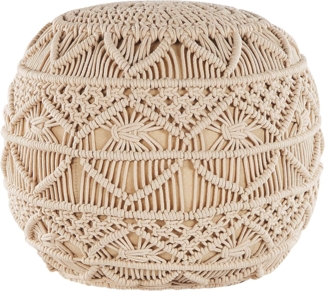 Pouf beige ⌀ 40 cm KAYSERI