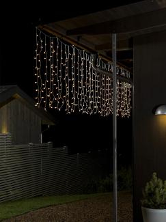 KONSTSMIDE No. 3675-103 LED Lichtervorhang weiße Globes 400 warmweiße Dioden IP44
