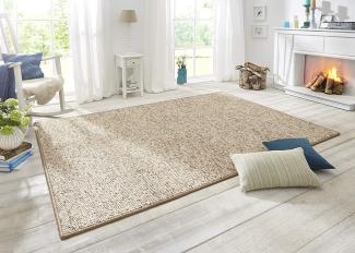 Woll-Optik Teppich Wolly Beige Braun - 200x300x0,1cm