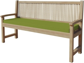 chilly pilley Bankkissen Bankauflage Polsterauflage Reißverschluss mit Schlaufen Kissen für Gartenbank Gartenbankauflage für Gartenmöbel Sitzkissen & Rückenkissen Outdoor (140 x 40 x 5 cm, Grün)