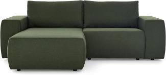 LOOKS by Wolfgang Joop LOOKS II Designer Ecksofa, Eckcouch, beidseitig montierbar, Polstersofa, grün, 242 x 160 x 70 cm