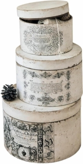 Mirabeau Dekokorb Box 3er Set Willma antikweiß