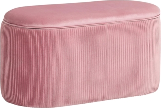 HOMCOM Sitzbank Polsterbank mit Stauraum (Aufbewahrungsbank, 1-St, Truhenbank), Rosa 81 x 40 x 41 cm