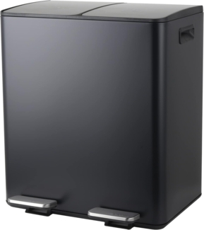 Treteimer Aliya - Schwarz matt 2x20 Liter