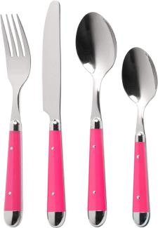 Premier Housewares Brvasserie Besteckset, 16-teilig Hot Pink