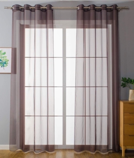 Gardinenbox Gardine, Ösen (2 St), transparent, Voile