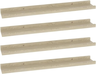 vidaXL Wandregale 4 Stk. Sonoma-Eiche 60x9x3 cm 326685