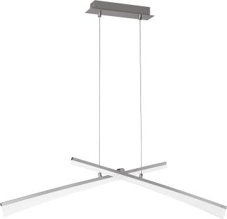 LED Hängelampe, nickel matt, beweglich, H 150 cm