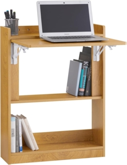 SoBuy Regal-Schreibtisch DE-FWT92, mit Regalböden, Computertisch Klapptisch Arbeitstisch für Homeoffice