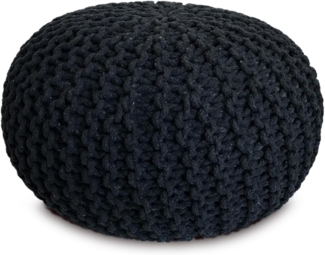 Amagohome Sitzhocker Strickhocker Pouf Ø45 o. 55cm Bodenkissen Sitzpouf XXL Baumwolle nachh