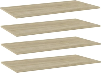 vidaXL Bücherregal-Bretter 4 Stk. Sonoma-Eiche 80x20x1,5 cm 805304