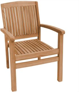 2 Stück Stapelstühle Bari Teak Massivholz von Teako Design